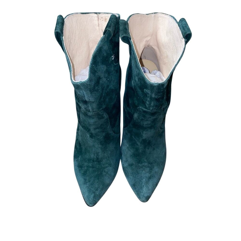 Chinese Laundry Green Suede Ankle Boots collab Kristin Cavallari whimsigoth 8 - Picture 2 of 10